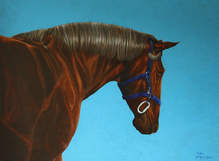 In Blue - James C Byrne Equine Art