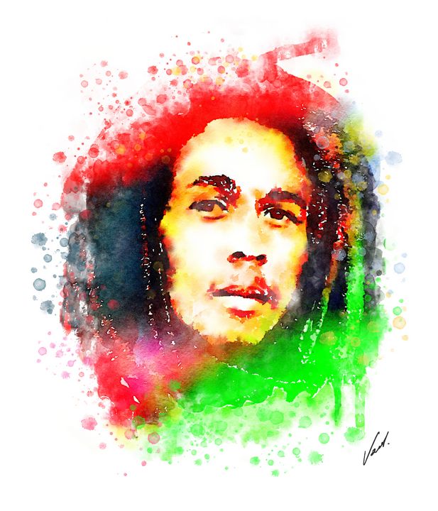 Watercolor Bob Marley by Vart - vart