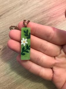 Painted Stained Glass Necklace
