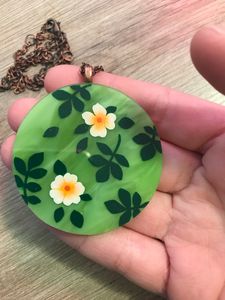 Painted Stained Glass Necklace