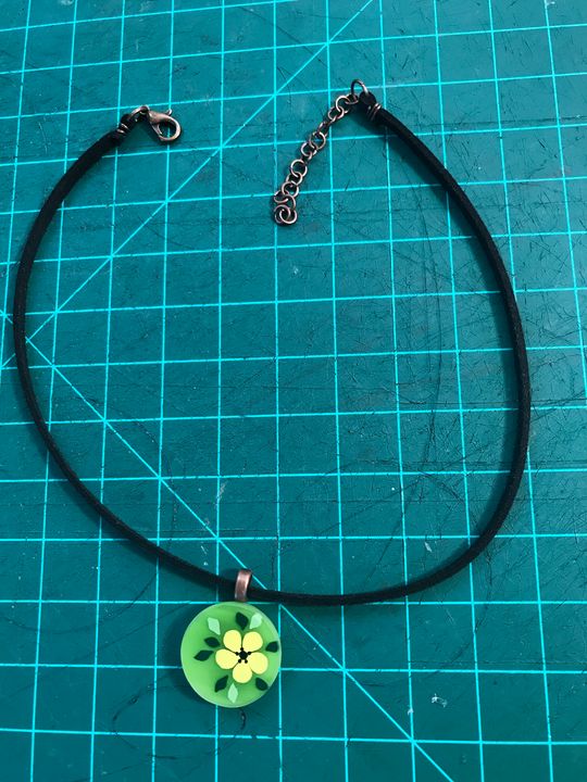 Painted Stained Glass Choker - Amaranthine Glass