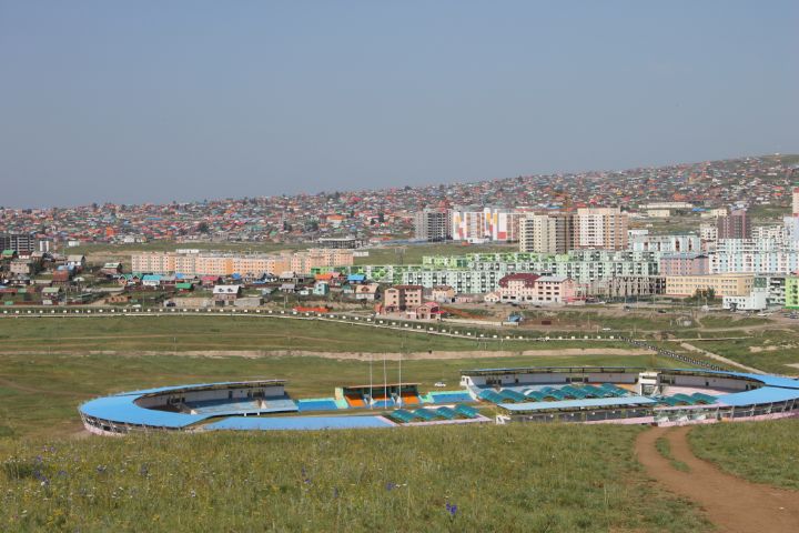 City panorama of Erdenet, Mongolia - Orgil artist