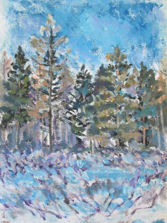 Winter forest - Orgil artist