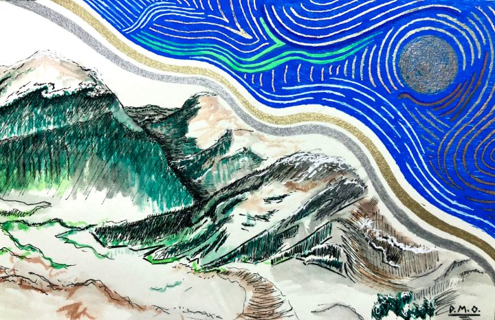 Alpine Lookout (Illustration) - Dak Art - Drawings & Illustration ...