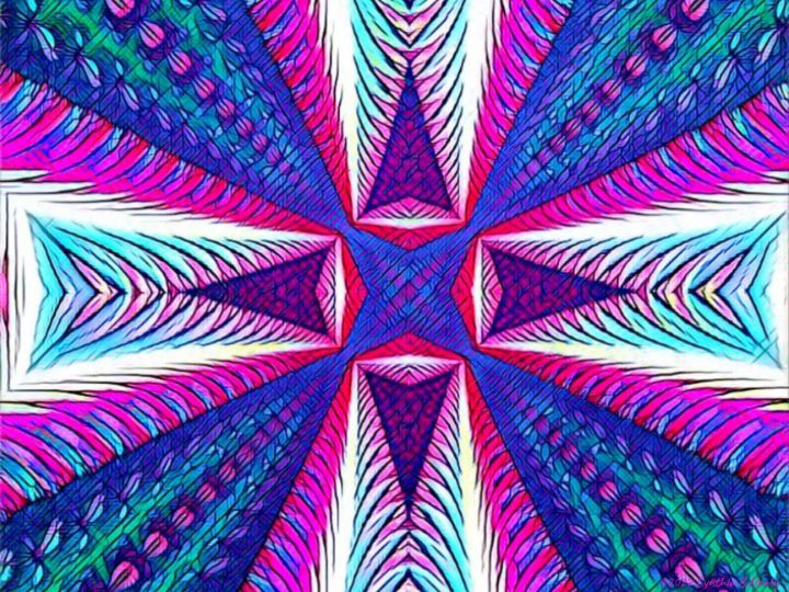 Kaleidoscope Neon Coloring - Mini Jake