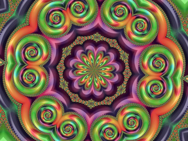 Kaleidoscope Neon Coloring - Mini Jake