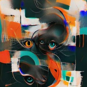Black Cat Abstract