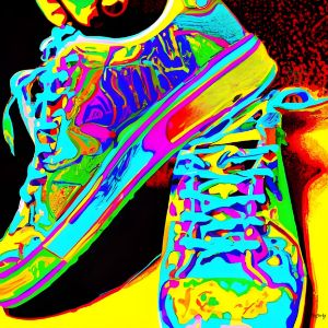Abstract Tennis Shoes