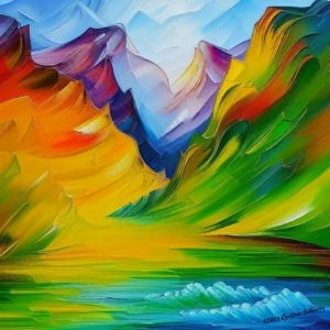 Colorful Mountainscape