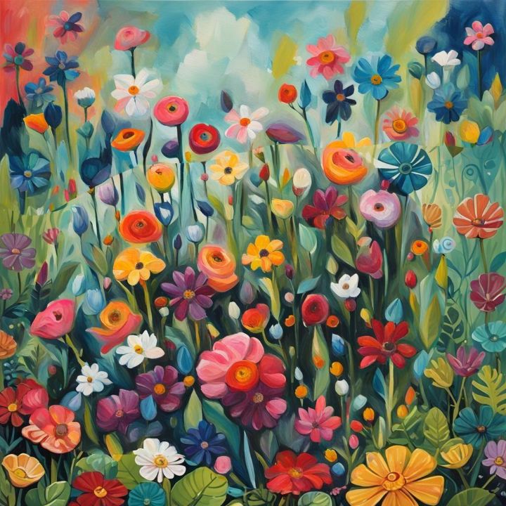 Whimsical Flower Garden 2024613 - Cindy's Creative Corner - AI Art ...