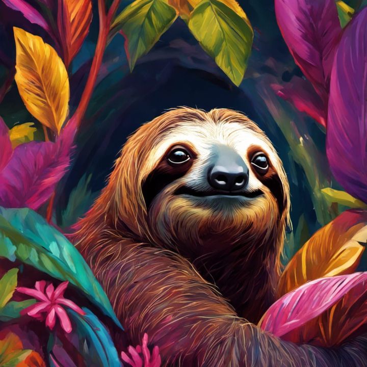 Sloth Surrounded with Color 2024 - Cindy's Creative Corner - Digital ...