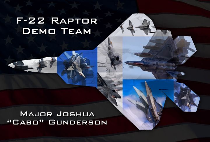 F-22 Demo Team Composite Collage - Air Strike Images