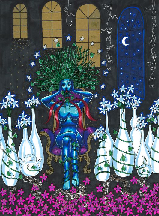 Sacrificial Queen - K A Silver Illustration