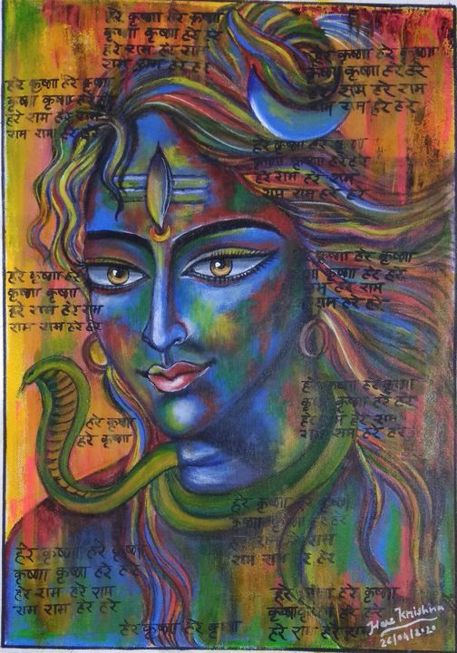 Lord Shiva | Painting by MK Goyal | Exotic India Art