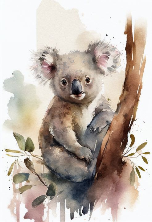 Koala - Art by Dino - Paintings & Prints, Animals, Birds, & Fish, Other  Animals, Birds, & Fish - ArtPal