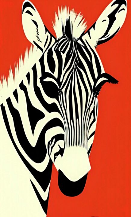 Zebra Portrait 03 - THEGLOWINGBROCCOLI - Digital Art, Animals, Birds ...