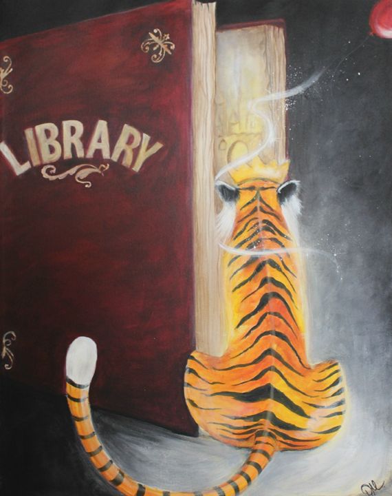 Tiger in the Library Book - Neeserz Studio