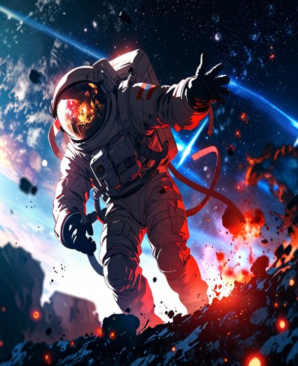Nasa Anime Rockets Anime Astronaut - Genesis Artis - Digital Art & AI, Astronomy & Space ...