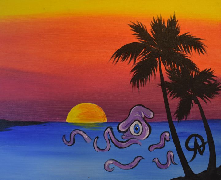 Sunset paint Painting by Priyanka Sharma - Pixels