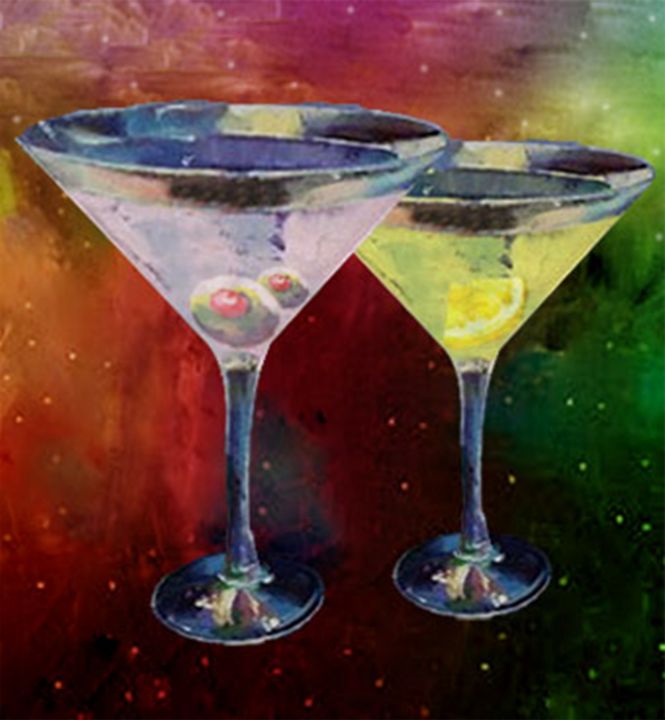 Paint and Sip Kit: Martini Cocktail - Art Mira Studio-From Brushstroke to  Cocktail: Martini Paint and Sip