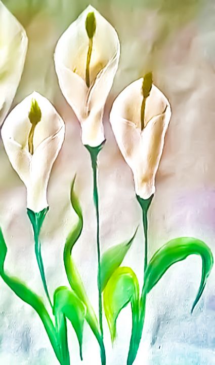 One stroke flower painting - Hajra’s art