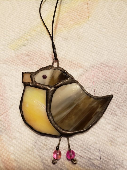 Stained Glass Bird Ornament - Barbs Designs