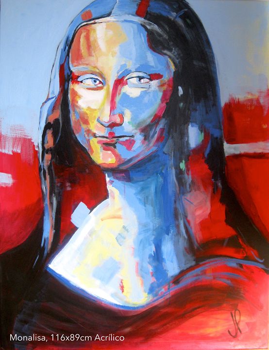 Monalisa , acrylic on canvas - Artespontaneo