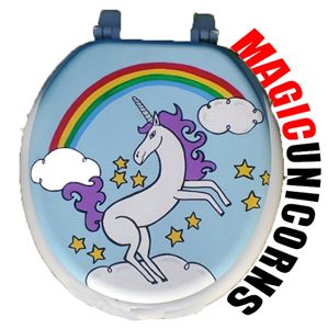 Unicorn Hand Painted Toilet Seat