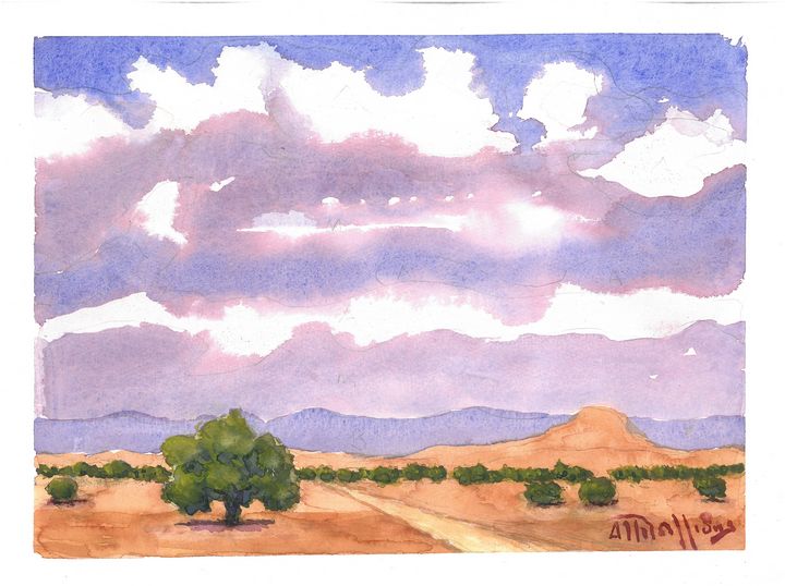 W1035 Landscape in Cyprus Art in Cyprus by Doloros Pitsillides