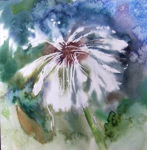 Dandelion in the rain. 23.5X23.5cm