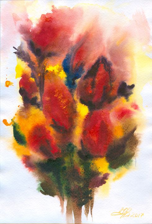 Flowers #4 19.5X29.5cm - Alla Cherniavska