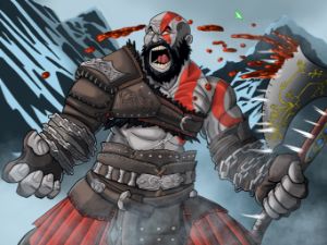 Kratos god of war fan art
