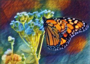 Blue Monarch Butterfly - art by lo - Paintings & Prints, Animals, Birds, &  Fish, Bugs & Insects, Butterflies & Moths - ArtPal