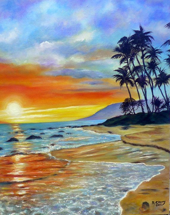 Paradise - Original Art by Rita Cherry - Paintings & Prints, Holidays ...