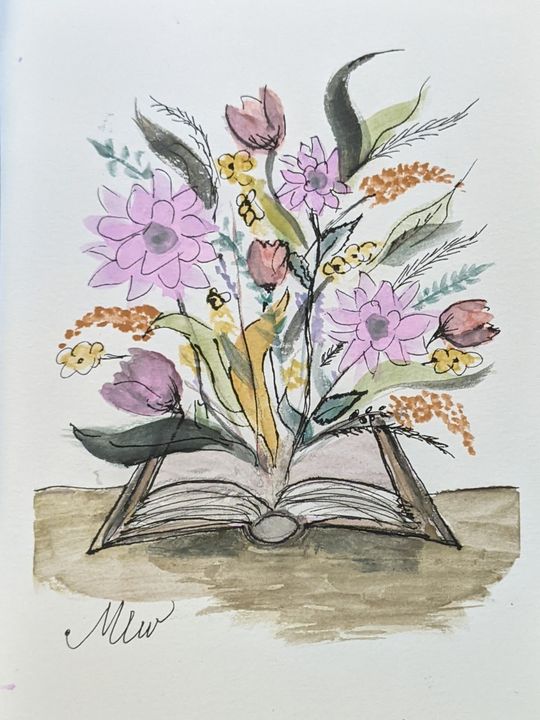 Book Lover Florals - Mallorys Design