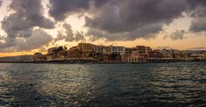 Chania Port Sunrise Panorama