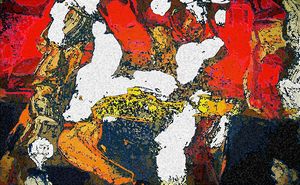 Red and Blue Abstract