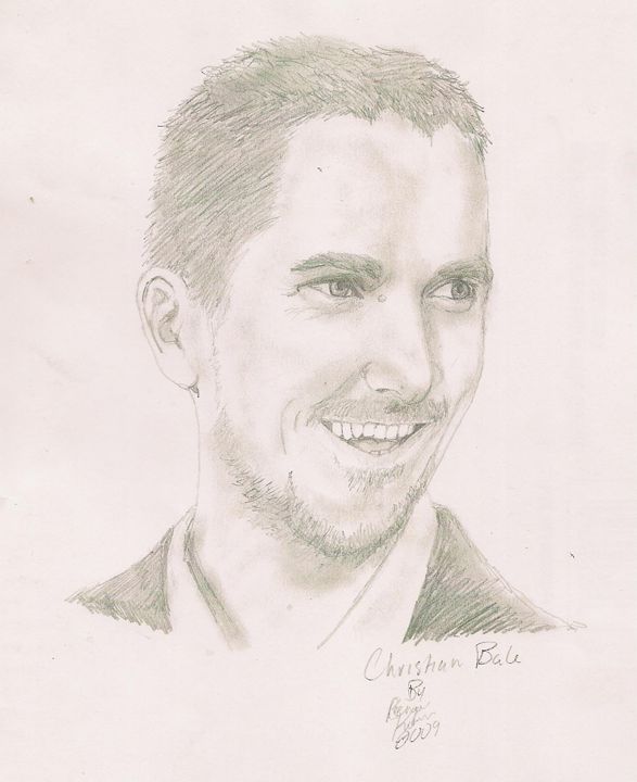 Christian Bale by AmBr0.deviantart.com | Ansikt, Tegninger