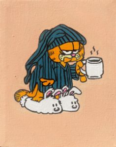 Garfield with coffee