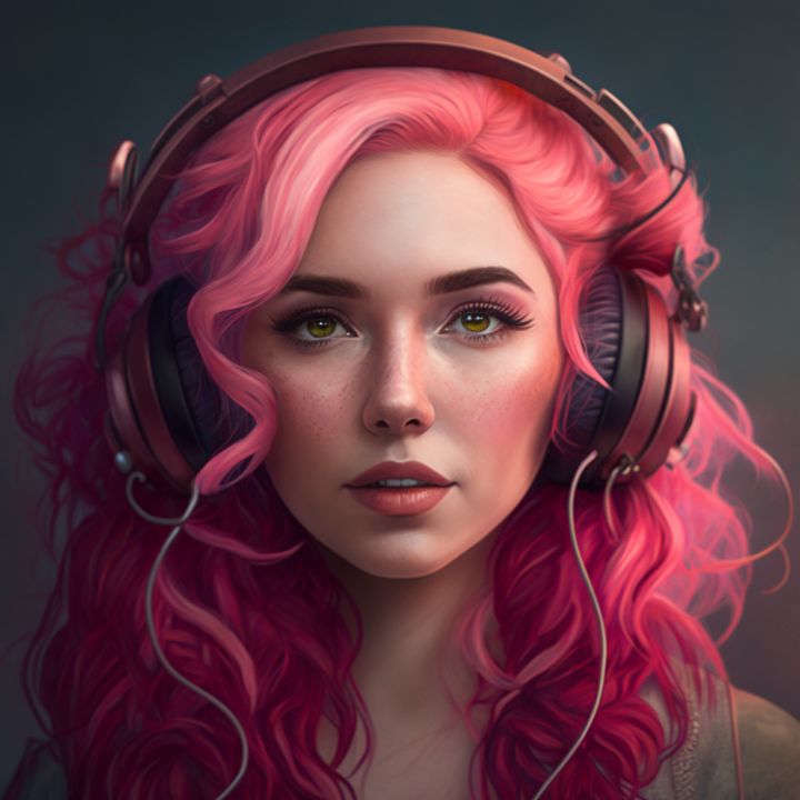 Girl with headphones - LAS