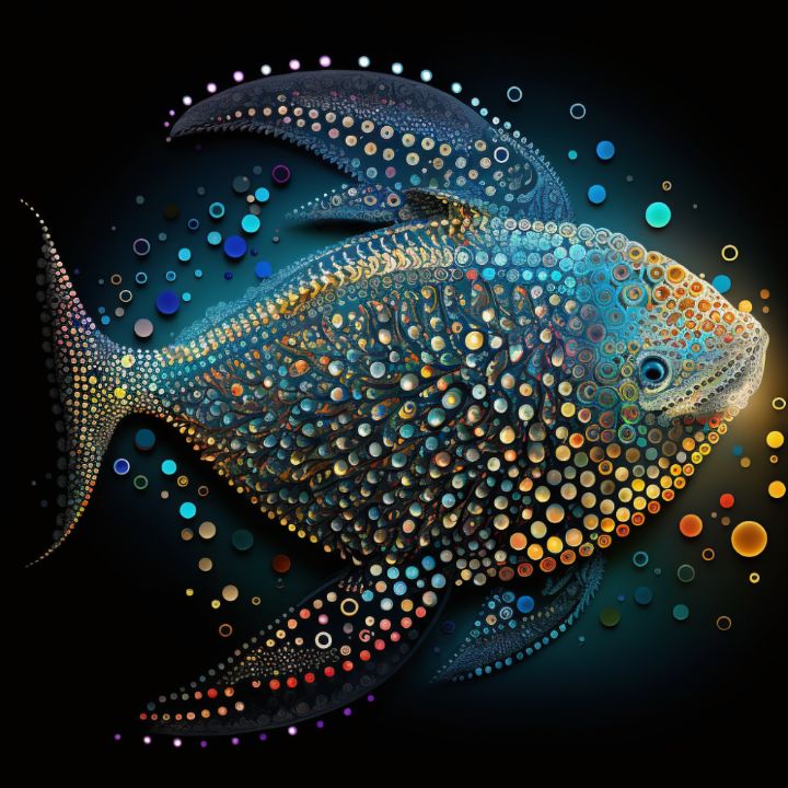 Fish sequin art - LAS - Digital Art, Animals, Birds, & Fish, Aquatic