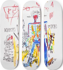 Skateboards by Jean-Michel Basquiat - The Hudson School; Many Hands: One Voice