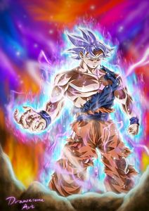 GOGETA BLUE Super Saiyan, an art print by PEA BEAN - INPRNT