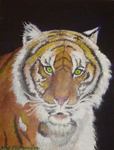 Tiger on canvas