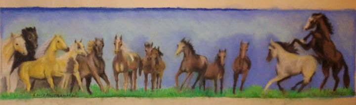 Horses in pastels - Louis Mastronardi