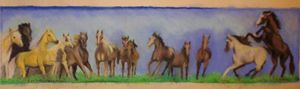 Horses in pastels