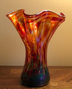CLEAR GLASS COPPER GREENISH OXIDATED