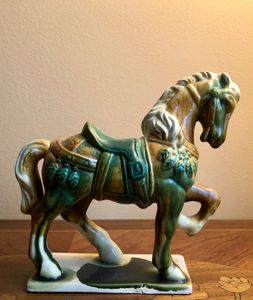 Majolica Horse Figurine