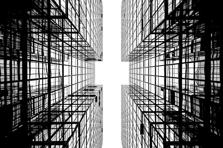 Skyscraper Reflections - KCBlack&White