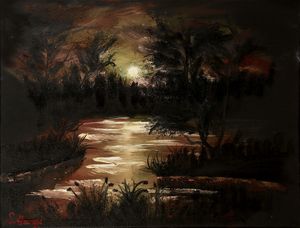 Late Sunset by the Cattails